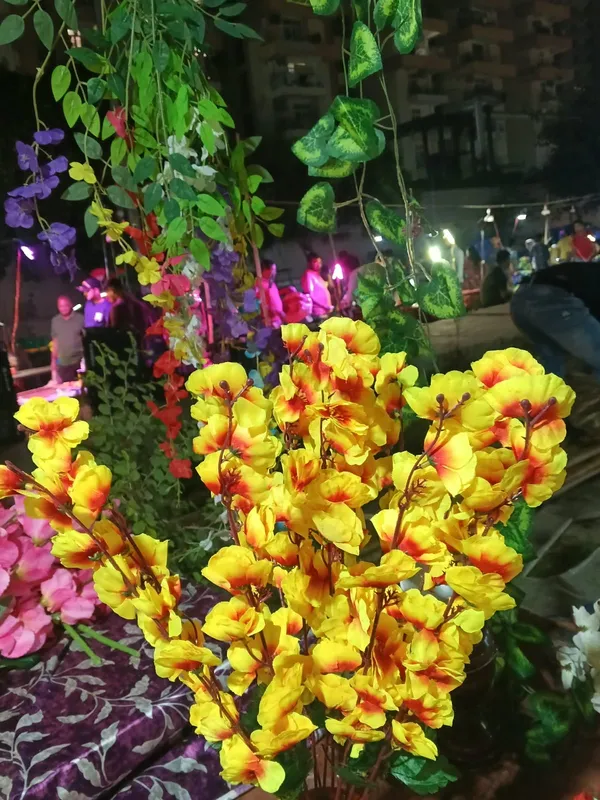 Yellow_And_Orange_Plastic_Decorative_Artificial_Flower_Bouquet_Pack_Of_2