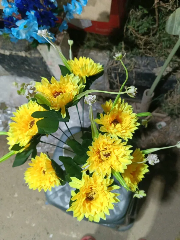 Yellow_Plastic_Decorative_Chrysanthemum_Artificial_Flower_Bunch_Pack_Of_2