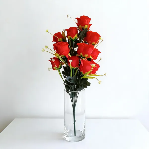 Red_Plastic_Decorative_Rose_Artificial_Flower_Bouquet