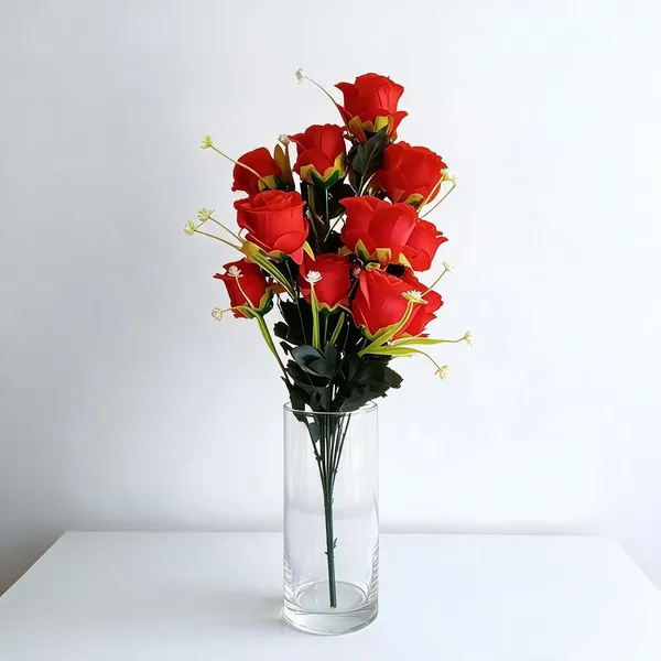 Red_Plastic_Decorative_Rose_Artificial_Flower_Bouquet