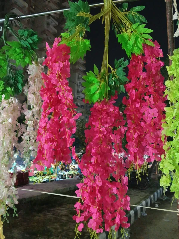 Pink_Plastic_Decorative_Floral_Artificial_Hanging_Flower_Vine_Pack_Of_8