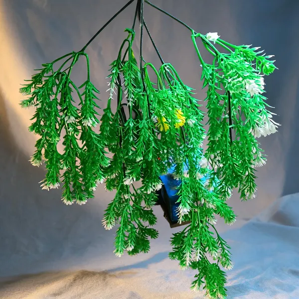 Green_Plastic_Decorative_Foliage_Artificial_Hanging_Flower_Bouquet_Pack_Of_2