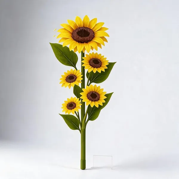 Yellow_Plastic_Decorative_Sunflower_Floral_Stem