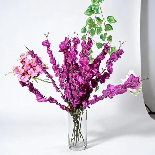 Purple_Plastic_Decorative_Floral_Artificial_Arrangement_Pack_Of_2