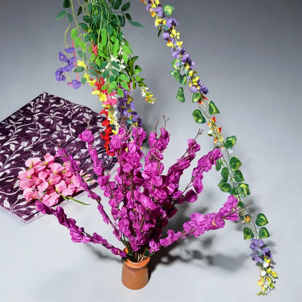 Purple_Plastic_Decorative_Floral_Artificial_Arrangement_Pack_Of_2