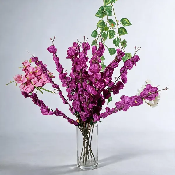Purple_Plastic_Decorative_Floral_Artificial_Arrangement_Pack_Of_2