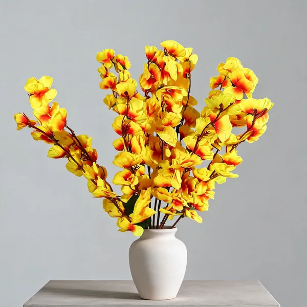 Yellow_And_Orange_Plastic_Decorative_Artificial_Flower_Bouquet_Pack_Of_2
