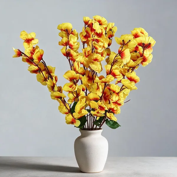 Yellow_And_Orange_Plastic_Decorative_Artificial_Flower_Bouquet_Pack_Of_2