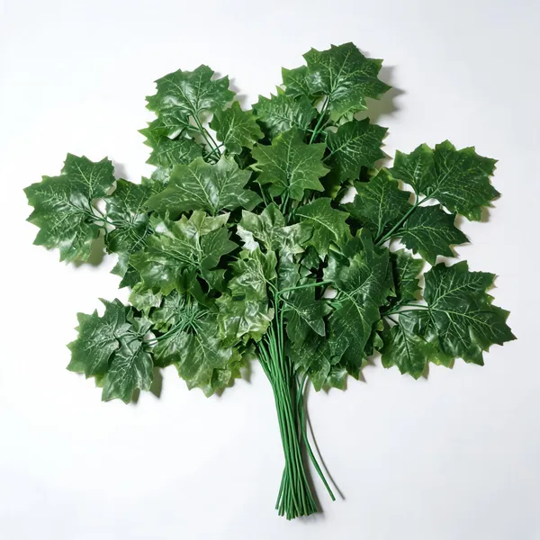 Green_Plastic_Decorative_Artificial_Leaf_Branch_Pack_Of_8