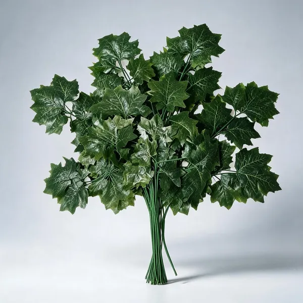 Green_Plastic_Decorative_Artificial_Leaf_Branch_Pack_Of_8