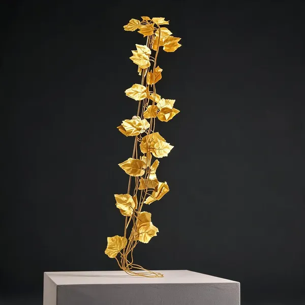 Gold_Plastic_Festive_Leaf_Artificial_Decorative_Vine_Pack_Of_8