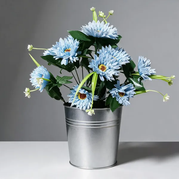 Blue_Plastic_Decorative_Artificial_Flower_Bouquet_Pack_Of_2