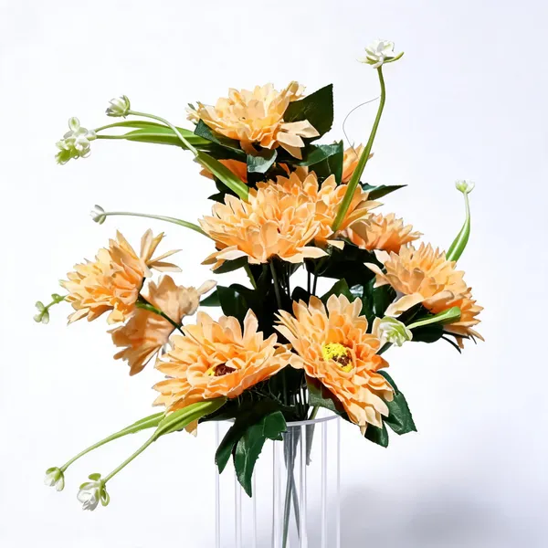 Peach_Plastic_Decorative_Chrysanthemum_Artificial_Floral_Hanging_Decoration_Pack_Of_2
