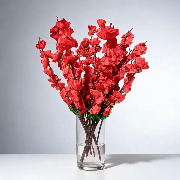 Red_Plastic_Decorative_Artificial_Flower_Bouquet