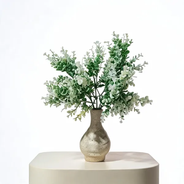 Green_Plastic_Decorative_Foliage_Artificial_Arrangement_With_Textu_Vase_Pack_Of_2