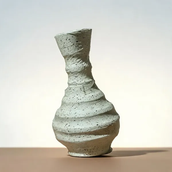 White_Wooden_Decorative_Speckled_Candle_Holder_Vase_Pack_Of_2