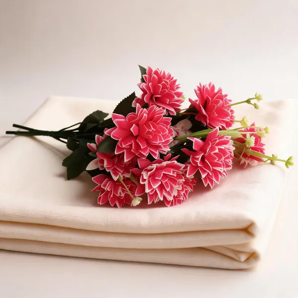 Pink_Plastic_Decorative_Dahlia_Artificial_Flower_Bouquet