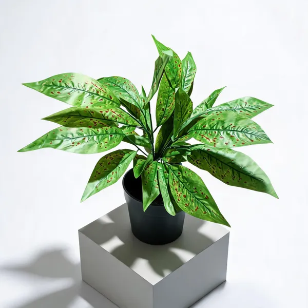 Green_Plastic_Decorative_Speckled_Leaf_Potted_Artificial_Plant_Pack_Of_2