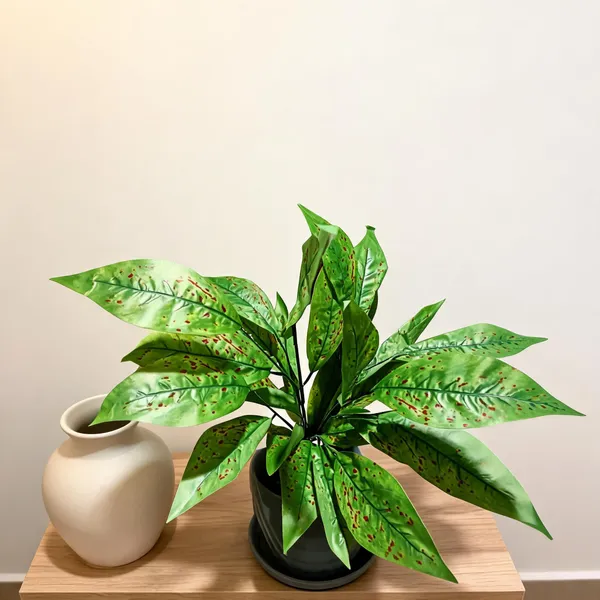 Green_Plastic_Decorative_Speckled_Leaf_Potted_Artificial_Plant_Pack_Of_2
