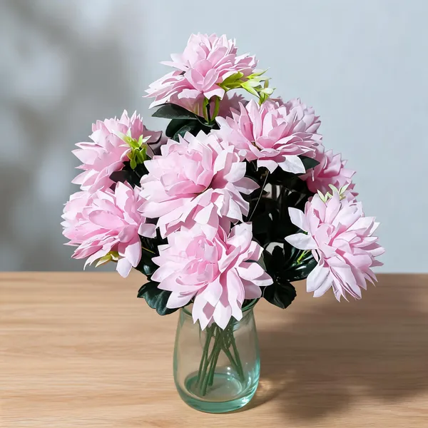 Pink_Plastic_Decorative_Lotus_Artificial_Floral_Arrangement_Pack_Of_2
