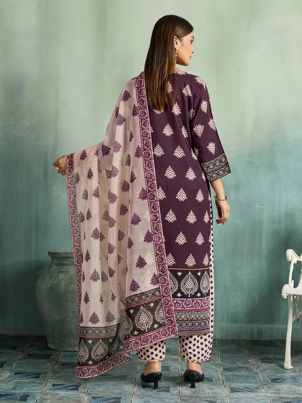 Purple_Cotton_Blend_Floral_Print_Straight_Kurta_Pant_Dupatta_Set_For_Women