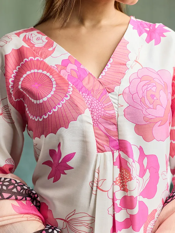 Pink_Cotton_Blend_Floral_Print_Straight_Kurta_Palazzo_Dupatta_Set_For_Women