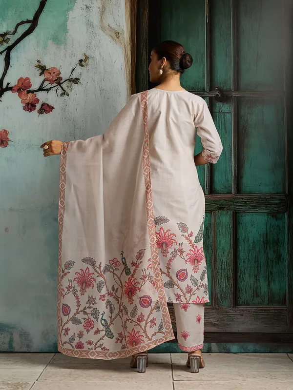 Off_White_Cotton_Blend_Straight_Kurta_Pant_Dupatta_Set_For_Women