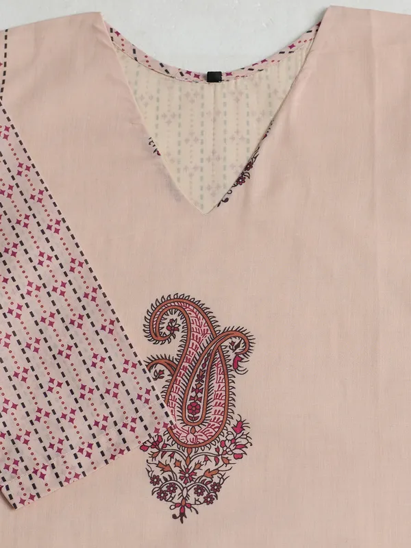 Beige_Cotton_Blend_Straight_Kurta_Pant_Dupatta_Set_For_Women