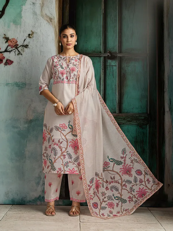 Off_White_Cotton_Blend_Straight_Kurta_Pant_Dupatta_Set_For_Women