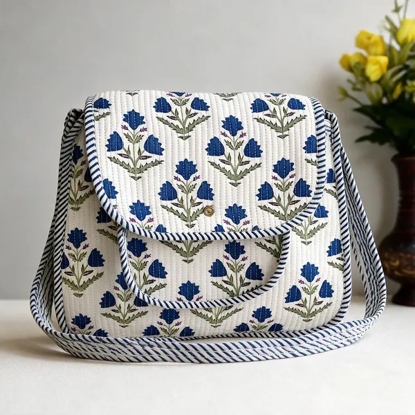 Cosmos_White_Fabric_Floral_Print_Shoulder_Bag_For_Women