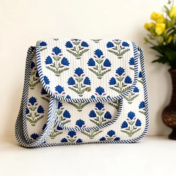 Cosmos_White_Fabric_Floral_Print_Shoulder_Bag_For_Women