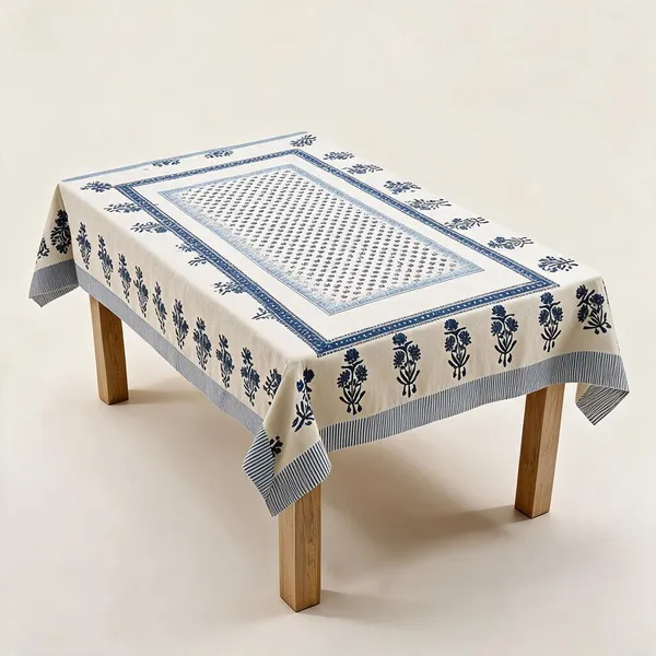 Cosmos_Blue_Floral_Print_6_Seater_Dining_Table_Cover