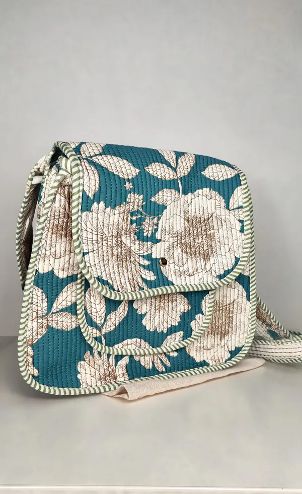 Cosmos_Teal_Quilted_Shoulder_Bag_For_Women