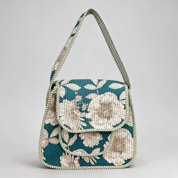 Cosmos_Teal_Quilted_Shoulder_Bag_For_Women