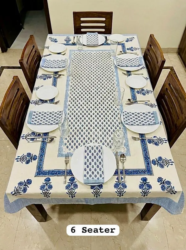Cosmos_Blue_Floral_Print_6_Seater_Dining_Table_Cover_Set_with_6_Napkins
