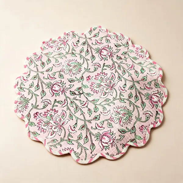 Cosmos_Fabric_Floral_Print_Round_Table_Mat