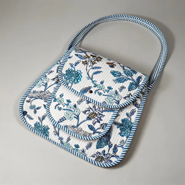 Cosmos_White_Cotton_Floral_Print_Shoulder_Bag_For_Women