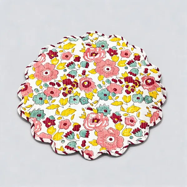 Cosmos_Fabric_Floral_Print_Round_Table_Mat