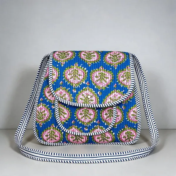 Cosmos_Blue_Cotton_Quilted_Shoulder_Bag_For_Women