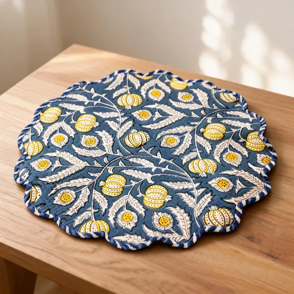 Cosmos_Fabric_Floral_Print_Round_Table_Mat
