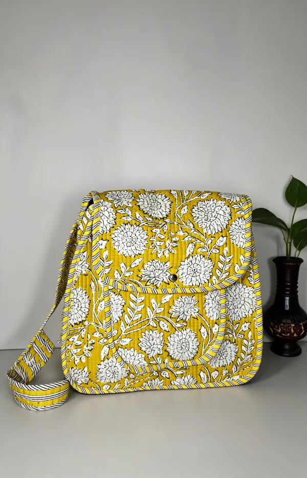 Cosmos_Yellow_Cotton_Floral_Print_Sling_Bag_For_Women