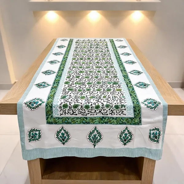 Cosmos_Green_Floral_Print_6_Seater_Dining_Table_Cover