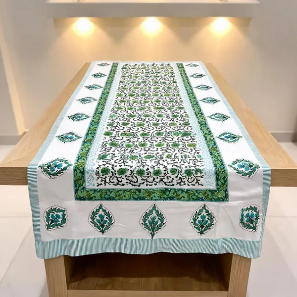 Cosmos_Green_Floral_Print_6_Seater_Dining_Table_Cover