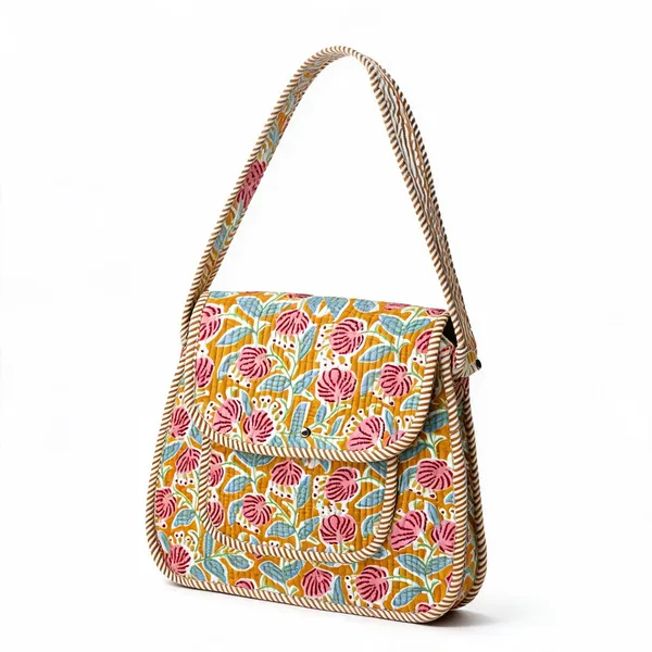 Cosmos_Mustard_Floral_Printed_Fabric_Crossbody_Bag_For_Women