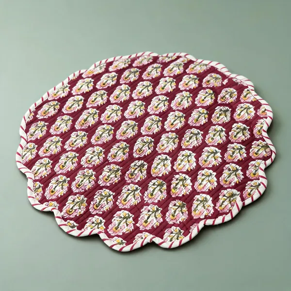 Cosmos_Fabric_Floral_Print_Round_Table_Mat