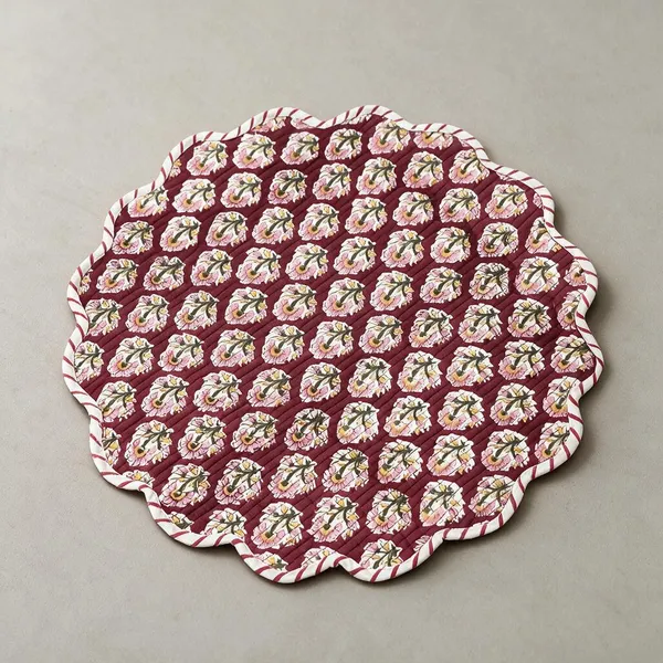 Cosmos_Fabric_Floral_Print_Round_Table_Mat