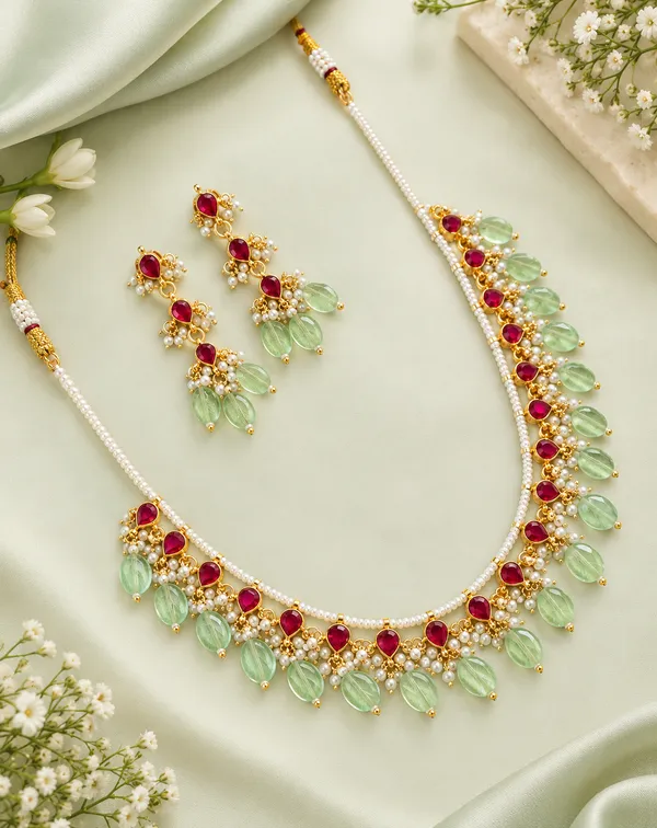 Multicolour_Beaded_Necklace_Set_For_Women