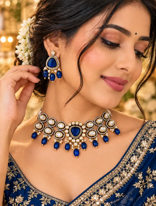 Blue_Stone_Necklace_And_Earrings_Set_For_Women