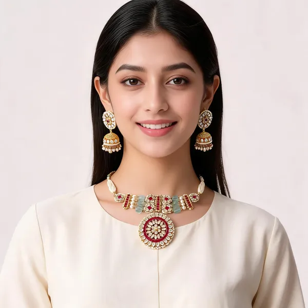 Gold_Tone_Kundan_Necklace_Set_For_Women
