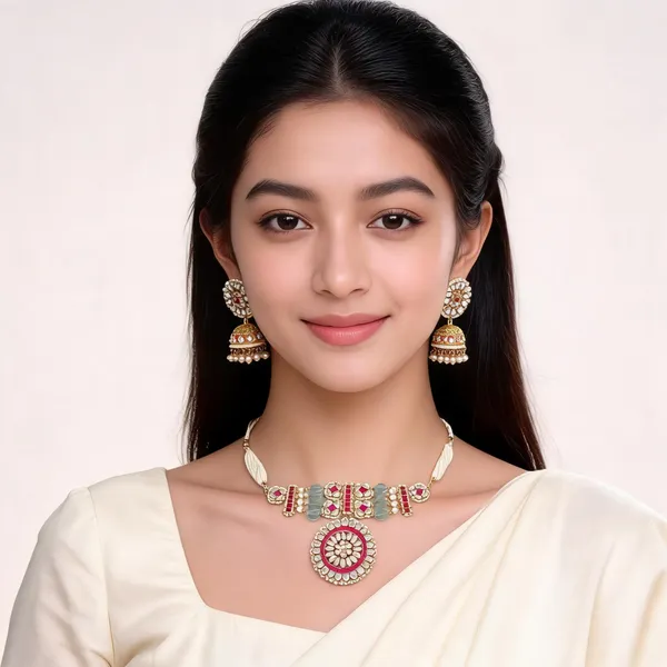 Gold_Tone_Kundan_Necklace_Set_For_Women